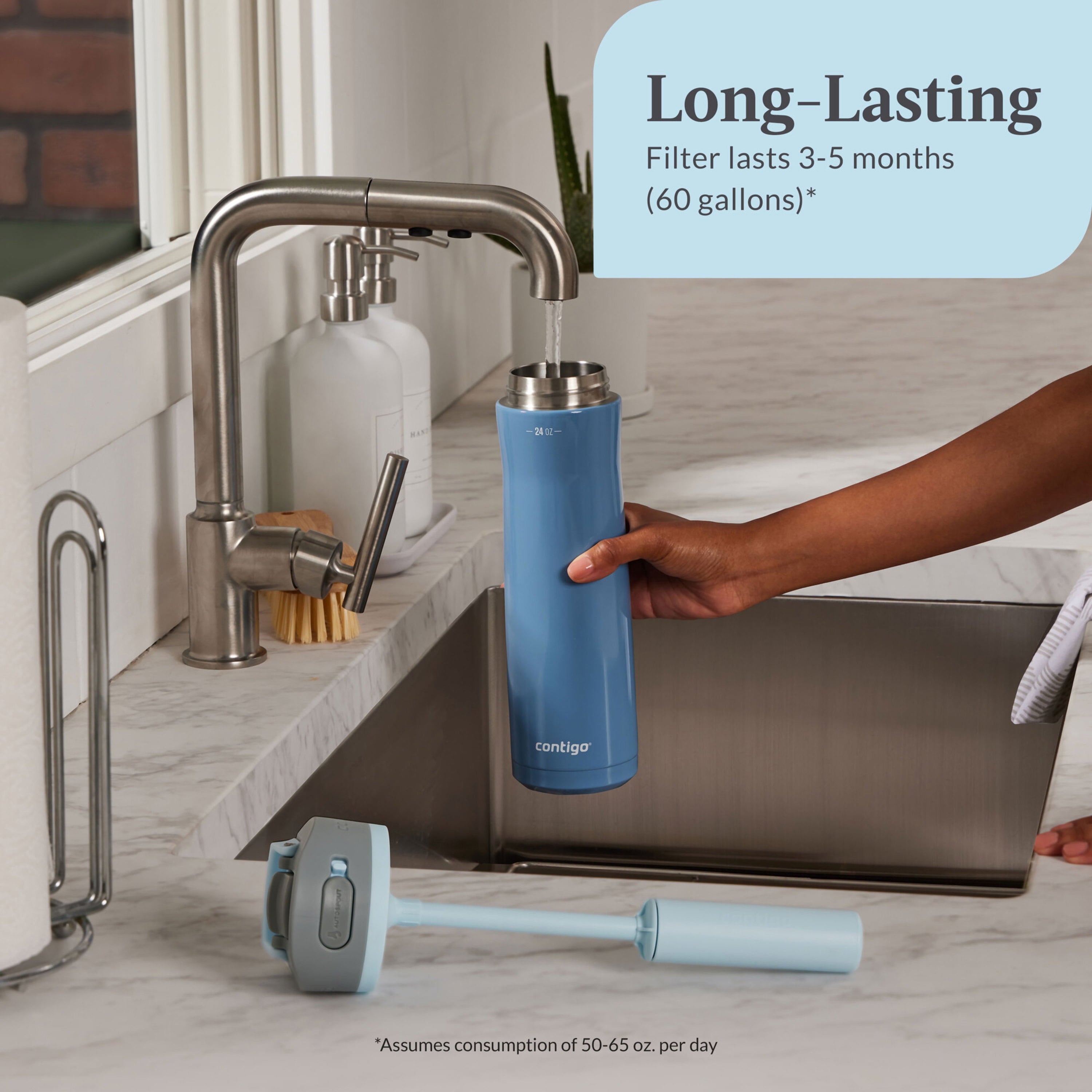 Contigo® Replacement Filter for Wells Filter Water Bottle with AUTOSPOUT® Straw Lid M117R