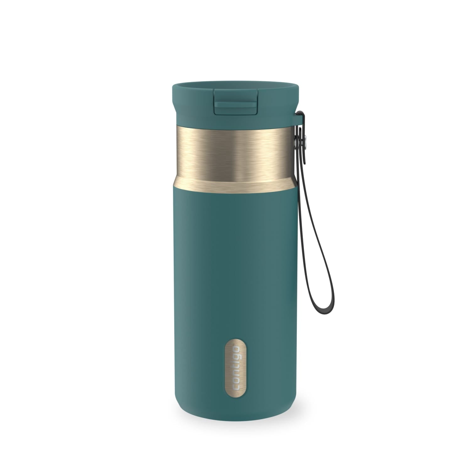 Contigo SnapSeal 16 oz Leakproof Stainless Steel Water Bottle with Carrying Strap M48M