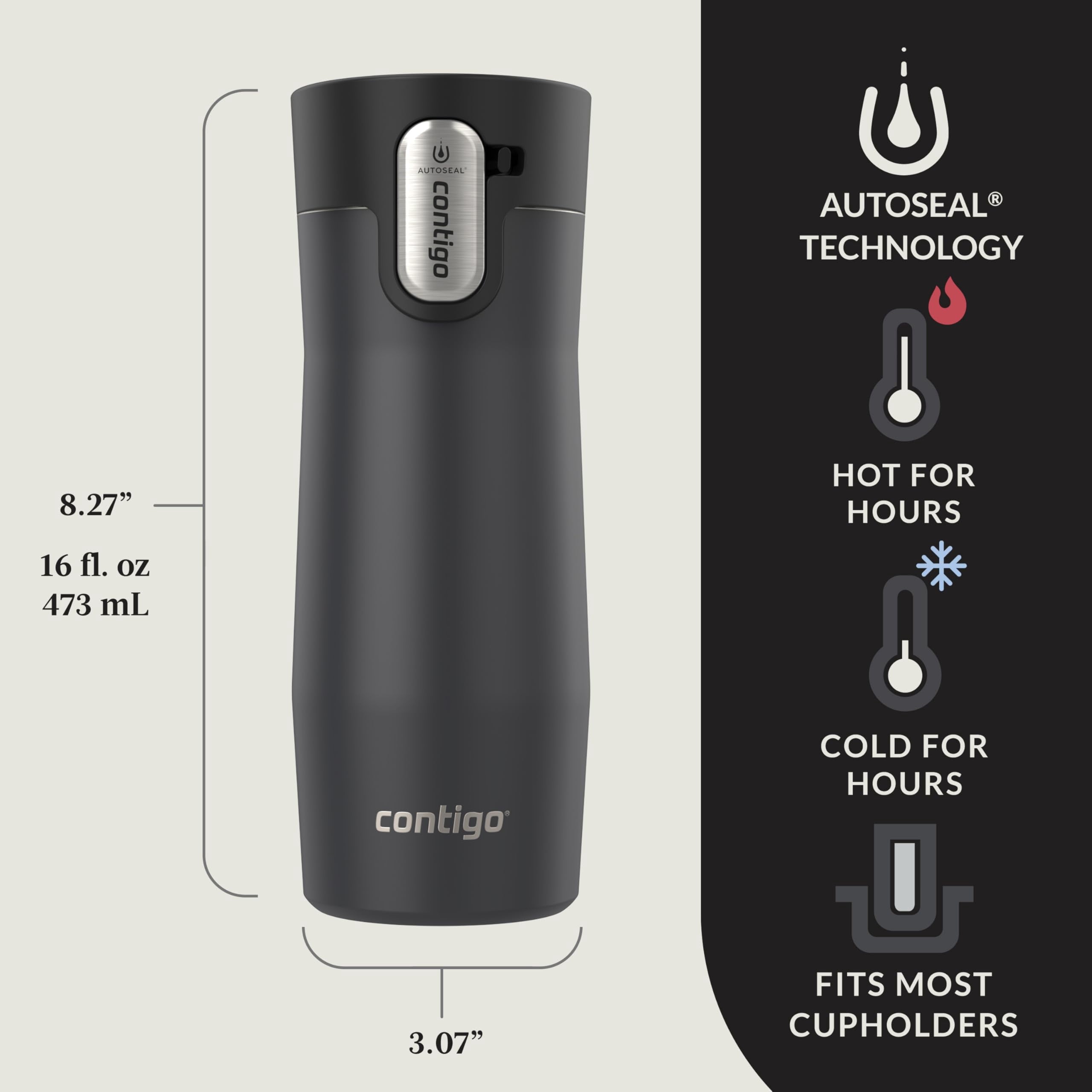 Autoseal West Loop Vacuum-insulated Stainless Steel Travel Mug With Easy-clean Lid 20 Oz Sake M104E