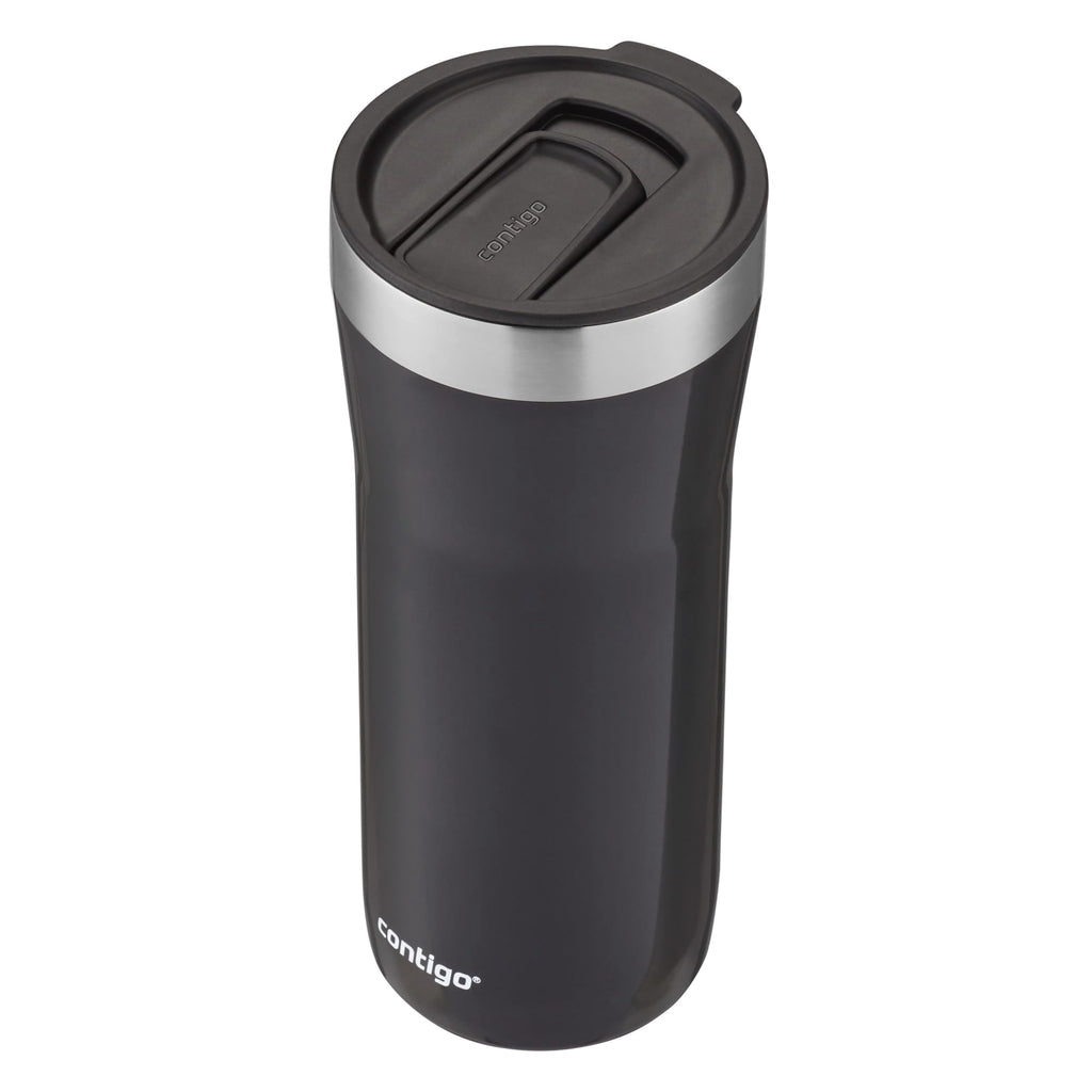 Contigo Streeterville Stainless Steel Tumbler with Plastic Straw and Splash-Proof Lid, Licorice, 32 fl. oz M122X