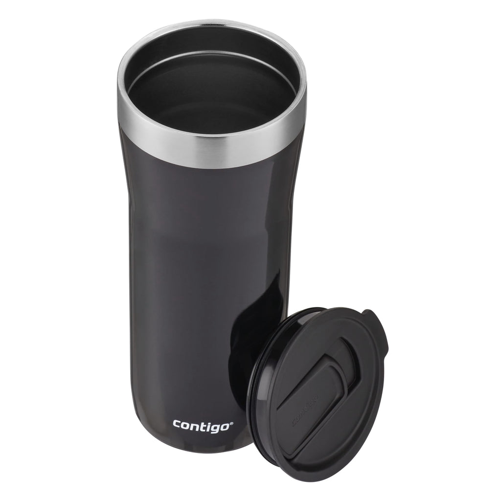 Contigo Streeterville Stainless Steel Tumbler with Plastic Straw and Splash-Proof Lid, Licorice, 32 fl. oz M122X