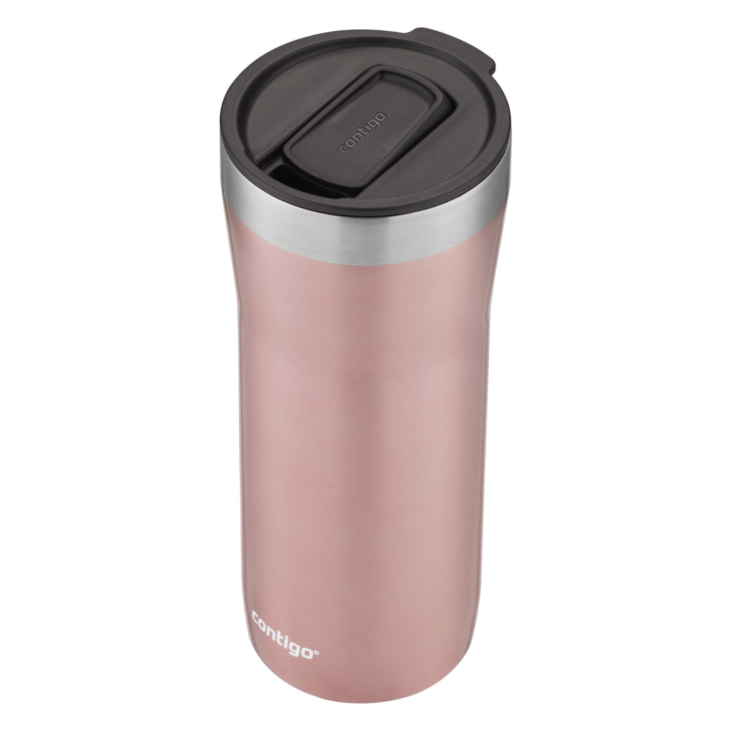Contigo Streeterville Stainless Steel Tumbler with Plastic Straw and Splash-Proof Lid, Licorice, 32 fl. oz M122X