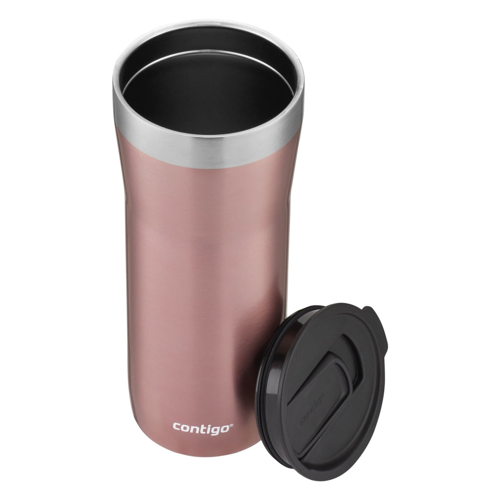 Contigo Streeterville Stainless Steel Tumbler with Plastic Straw and Splash-Proof Lid, Licorice, 32 fl. oz M122X