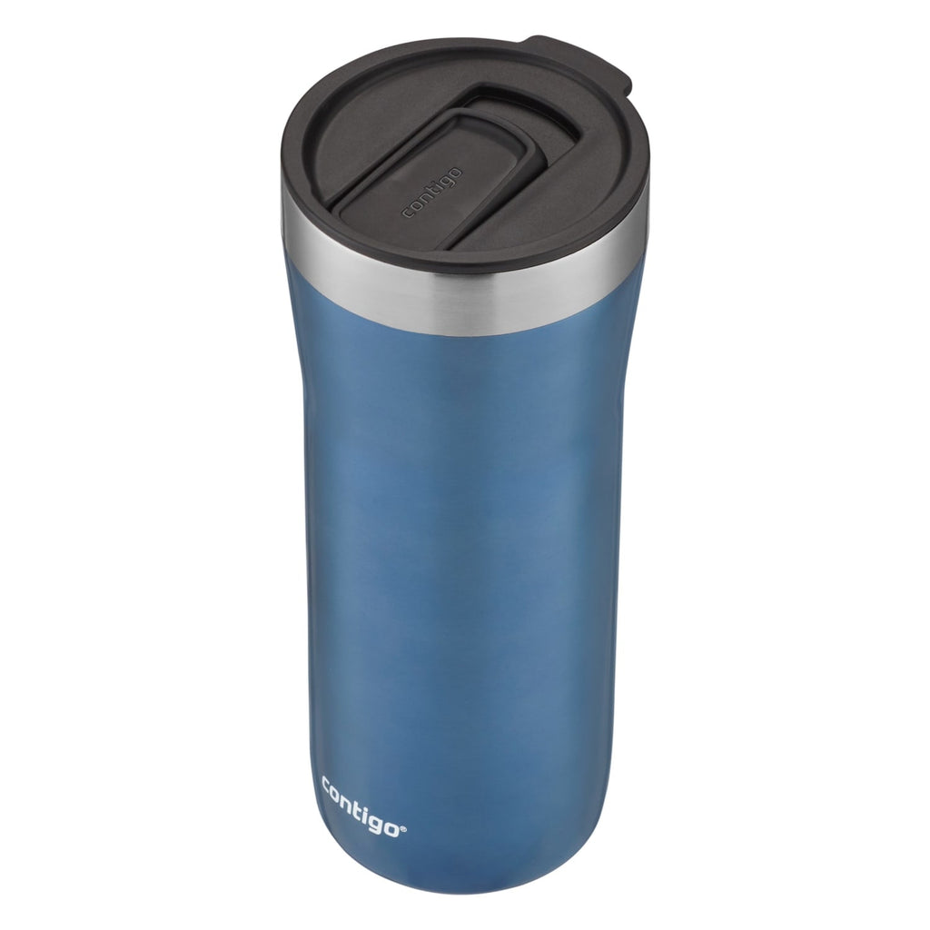Contigo Streeterville Stainless Steel Tumbler with Plastic Straw and Splash-Proof Lid, Licorice, 32 fl. oz M122X