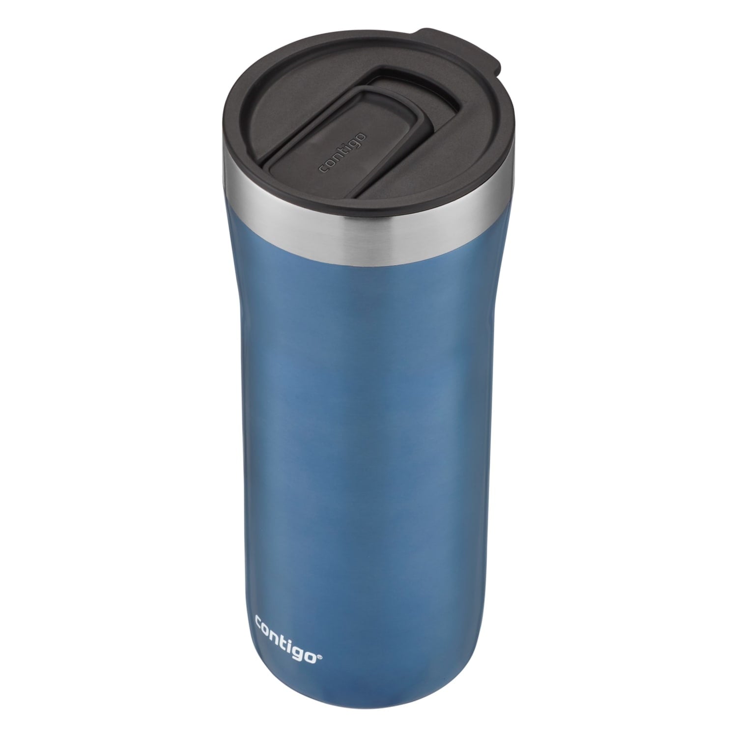 Contigo Streeterville Stainless Steel Tumbler with Plastic Straw and Splash-Proof Lid, Licorice, 32 fl. oz M122X