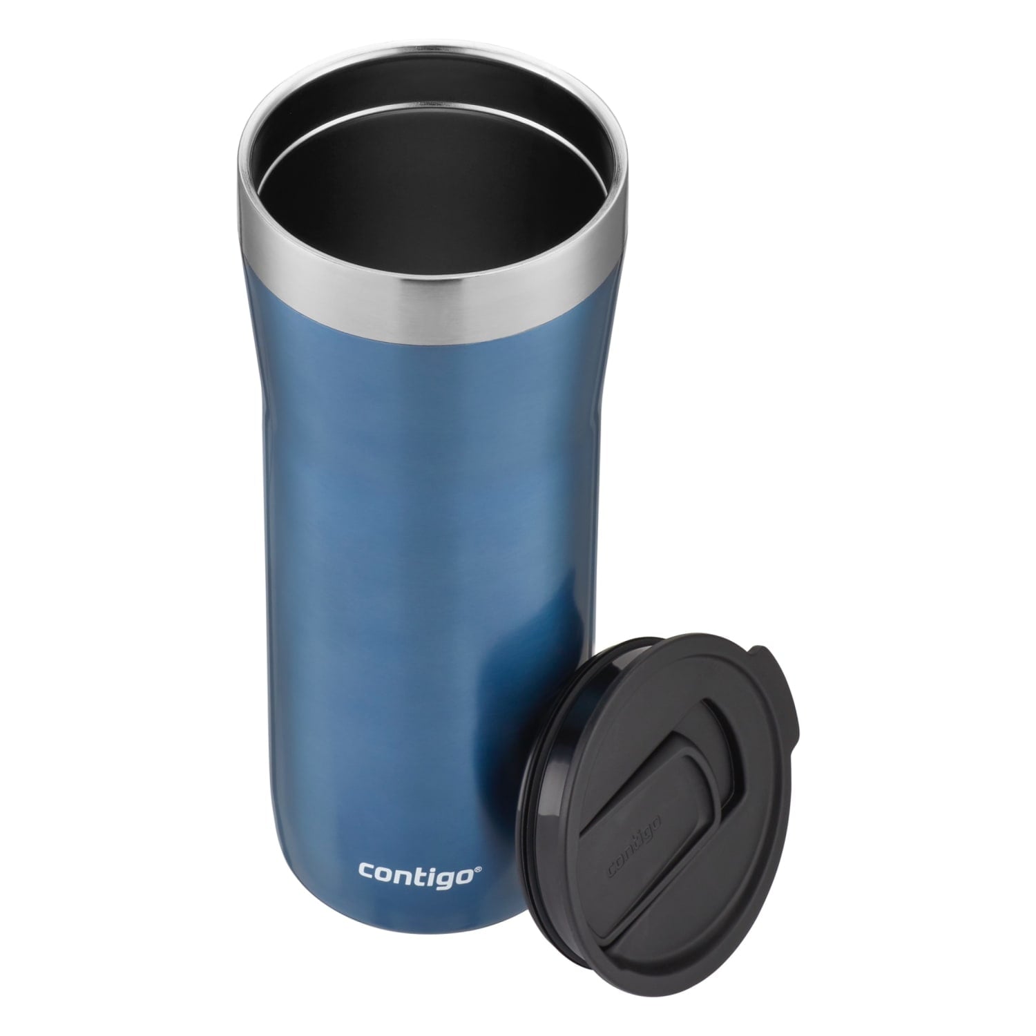 Contigo Streeterville Stainless Steel Tumbler with Plastic Straw and Splash-Proof Lid, Licorice, 32 fl. oz M122X