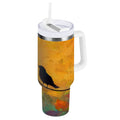 30 oz Insulated Stainless Steel Tumbler Double Wall Stainless Steel Tumbler with 2-Way Drinking Birds on A Wire M613W