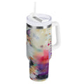 30 oz Insulated Stainless Steel Tumbler Double Wall Stainless Steel Tumbler with 2-Way Drinking Charming Hairy Cat M672B