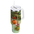 30 oz Insulated Stainless Steel Tumbler Double Wall Stainless Steel Tumbler with 2-Way Drinking Christmas Ornaments Watercolor Painting M639P
