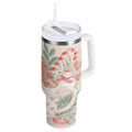 30 oz Insulated Stainless Steel Tumbler Double Wall Stainless Steel Tumbler with 2-Way Drinking Cute Christmas Design M600M