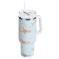 30 oz Insulated Stainless Steel Tumbler Double Wall Stainless Steel Tumbler with 2-Way Drinking Pastel Doodle Airplanes M593Z