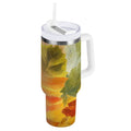 30 oz Insulated Stainless Steel Tumbler Double Wall Stainless Steel Tumbler with 2-Way Drinking Various Shades Autumn Leaves M590N