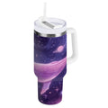 30 oz Insulated Stainless Steel Tumbler Double Wall Stainless Steel Tumbler with 2-Way Drinking Whale in Space M571L