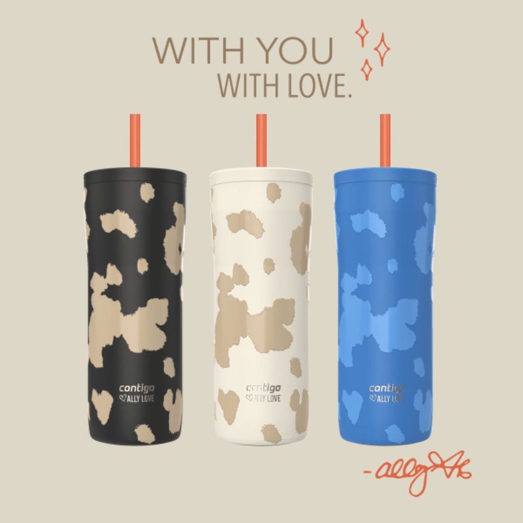 Contigo x Ally Love Streeterville 2.0 Stainless Steel Tumbler with Straw, 24 oz, Stellar Jay M112S