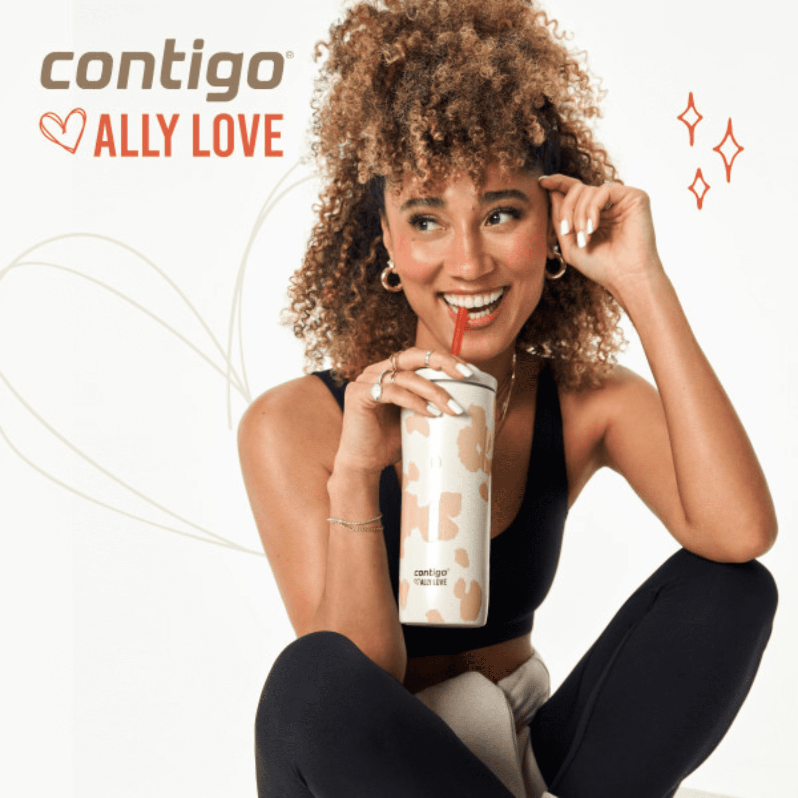 Contigo x Ally Love Streeterville 2.0 Stainless Steel Tumbler with Straw, 24 oz, Stellar Jay M112S