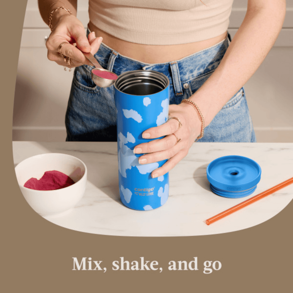 Contigo x Ally Love Streeterville 2.0 Stainless Steel Tumbler with Straw, 24 oz, Stellar Jay M112S