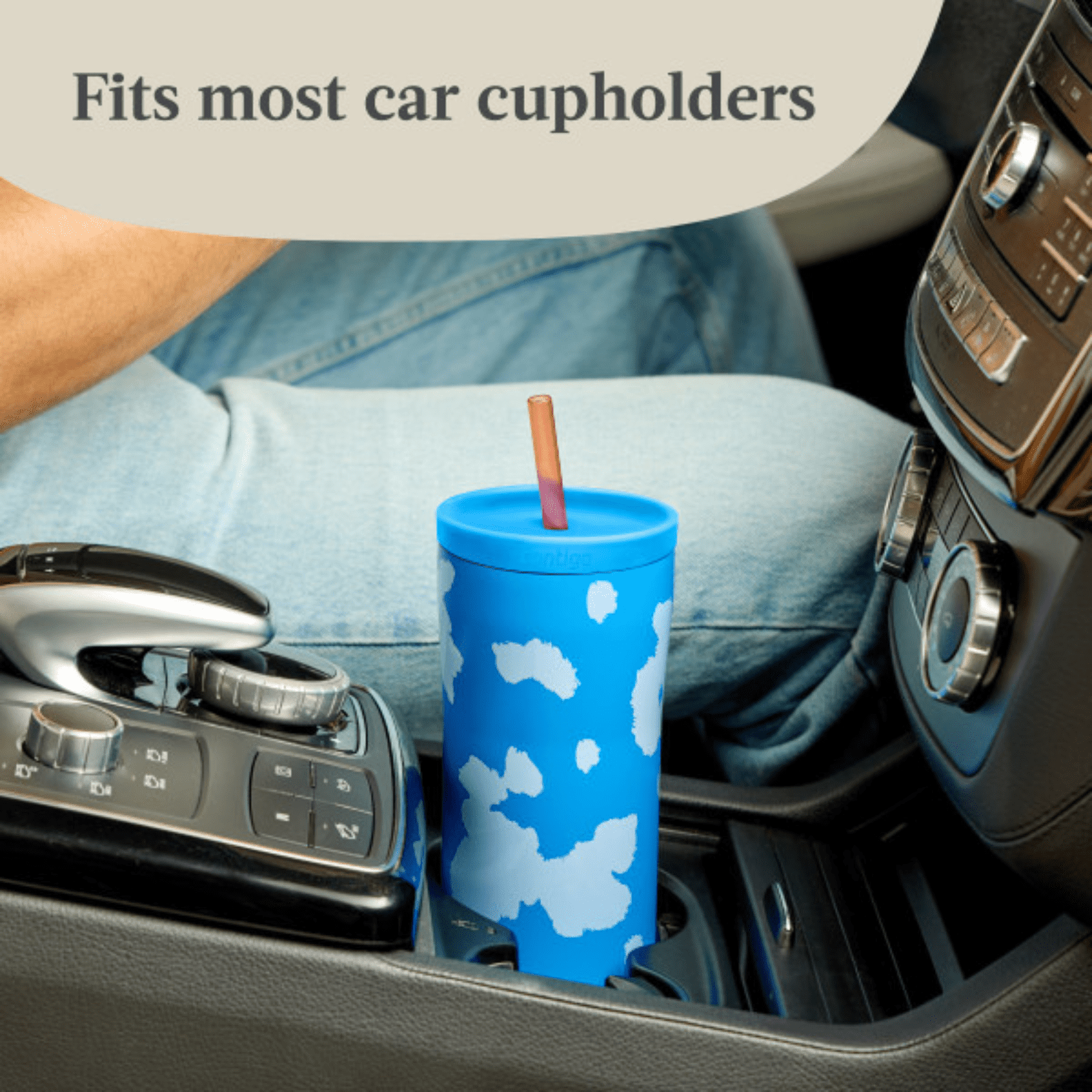 Contigo x Ally Love Streeterville 2.0 Stainless Steel Tumbler with Straw, 24 oz, Stellar Jay M112S
