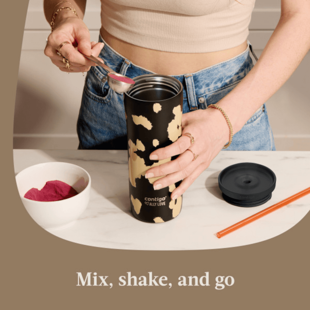 Contigo x Ally Love Streeterville 2.0 Stainless Steel Tumbler with Straw, 24 oz, Stellar Jay M112S