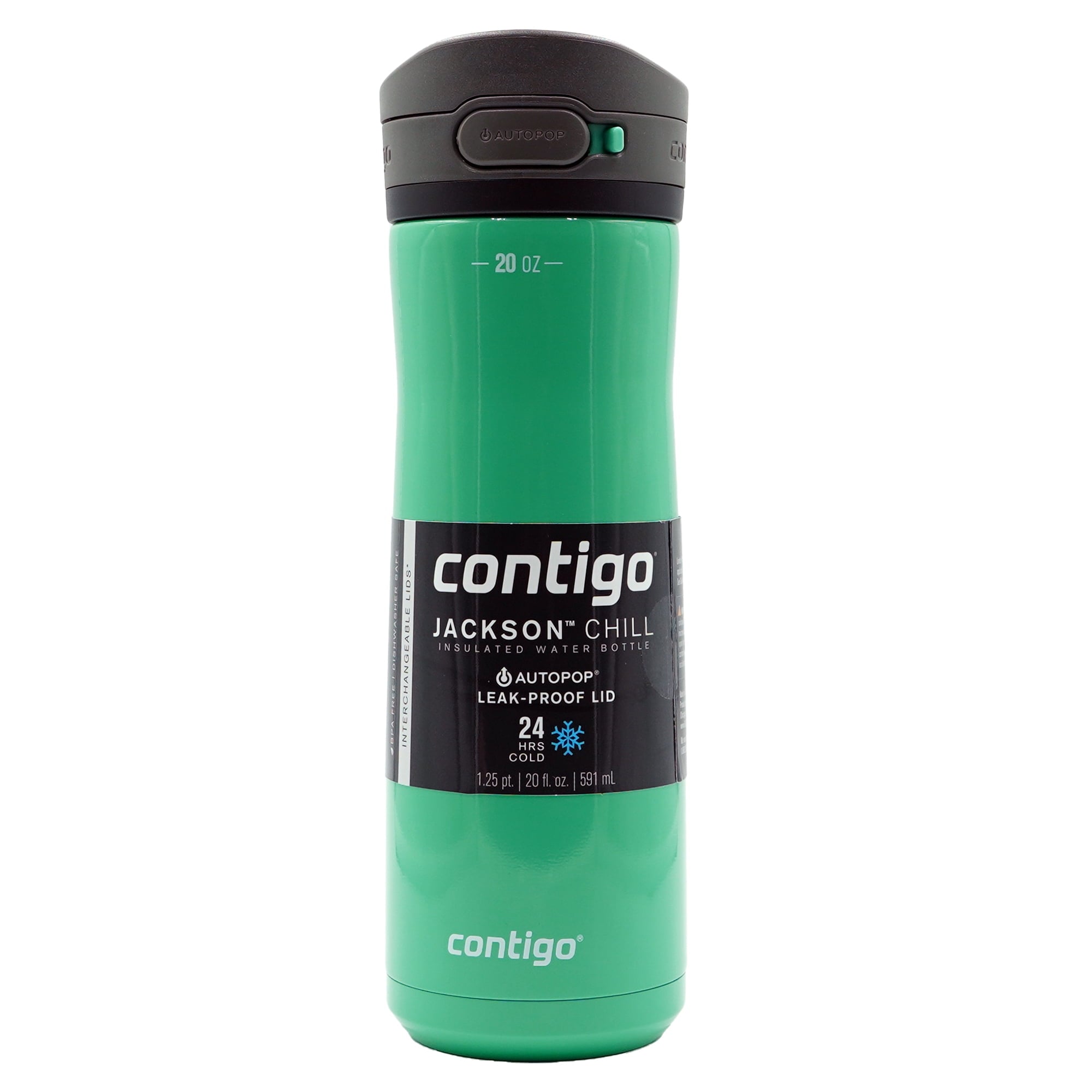 Contigo 20 oz. Jackson Chill 2.0 Water Bottle - Stainless Steel w/Licorice M59S