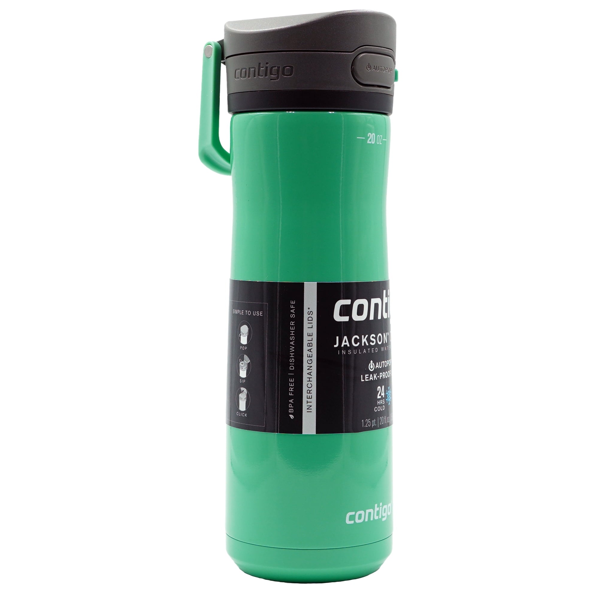 Contigo 20 oz. Jackson Chill 2.0 Water Bottle - Stainless Steel w/Licorice M59S