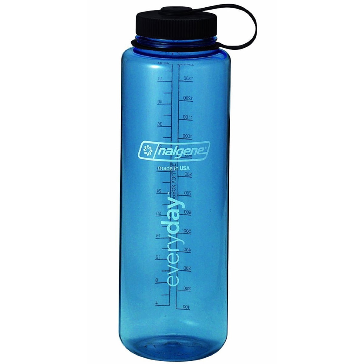Nalgene Sustain Tritan BPA-Free Water Bottle Made with Material Derived from 50% Plastic Waste (using ISCC certified mass balance), 48 OZ, Wide Mouth, Blue M147S