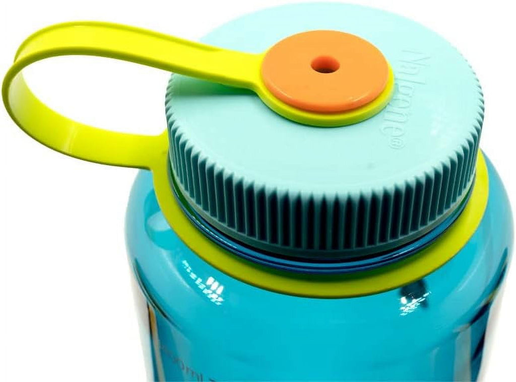Nalgene Sustain Tritan BPA-Free Water Bottle Made with Material Derived from 50% Plastic Waste (using ISCC certified mass balance), 48 OZ, Wide Mouth, Blue M147S