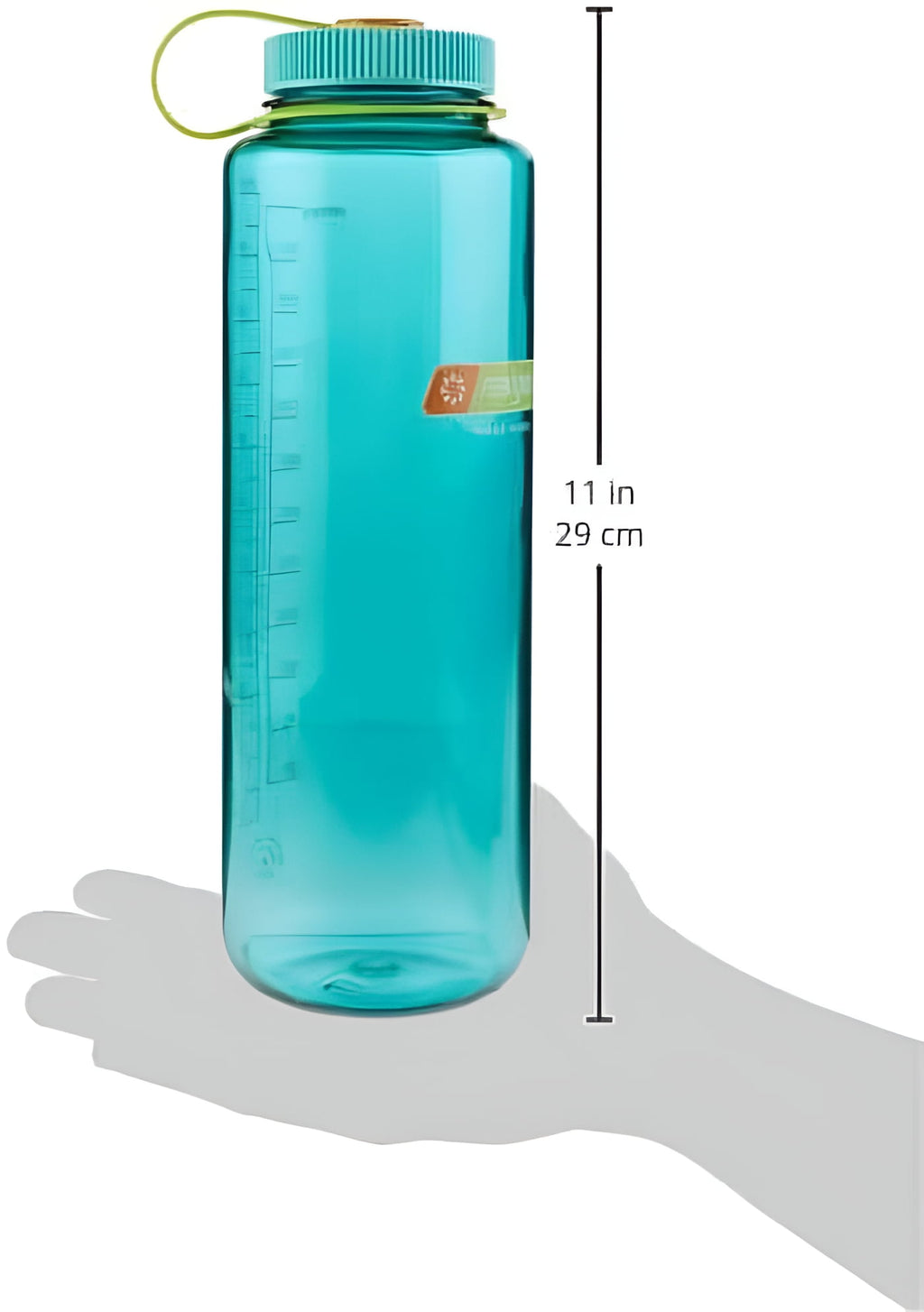 Nalgene Sustain Tritan BPA-Free Water Bottle Made with Material Derived from 50% Plastic Waste (using ISCC certified mass balance), 48 OZ, Wide Mouth, Blue M147S