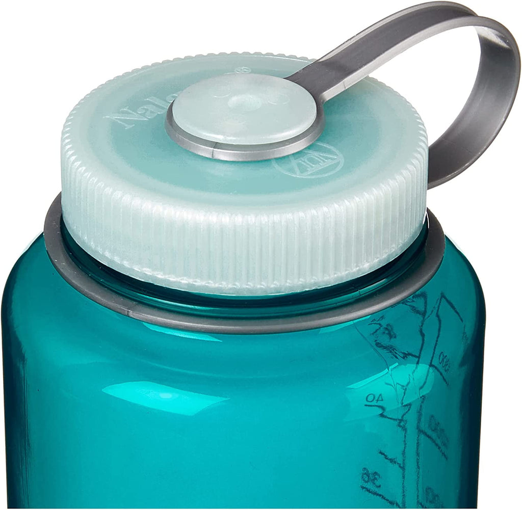 Nalgene Sustain Tritan BPA-Free Water Bottle Made with Material Derived from 50% Plastic Waste (using ISCC certified mass balance), 48 OZ, Wide Mouth, Blue M147S