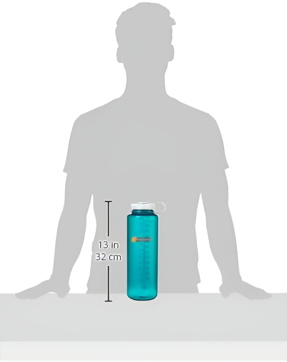 Nalgene Sustain Tritan BPA-Free Water Bottle Made with Material Derived from 50% Plastic Waste (using ISCC certified mass balance), 48 OZ, Wide Mouth, Blue M147S