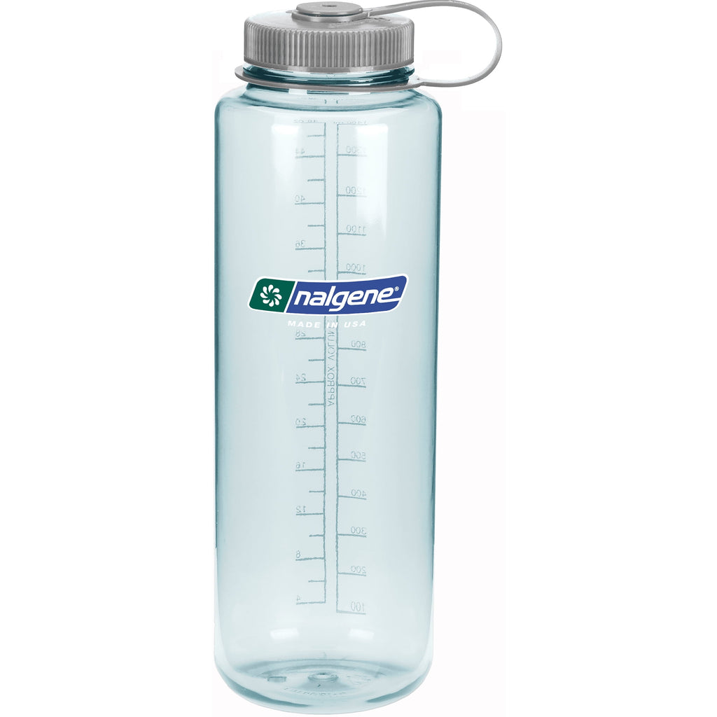 Nalgene Sustain Tritan BPA-Free Water Bottle Made with Material Derived from 50% Plastic Waste (using ISCC certified mass balance), 48 OZ, Wide Mouth, Blue M147S