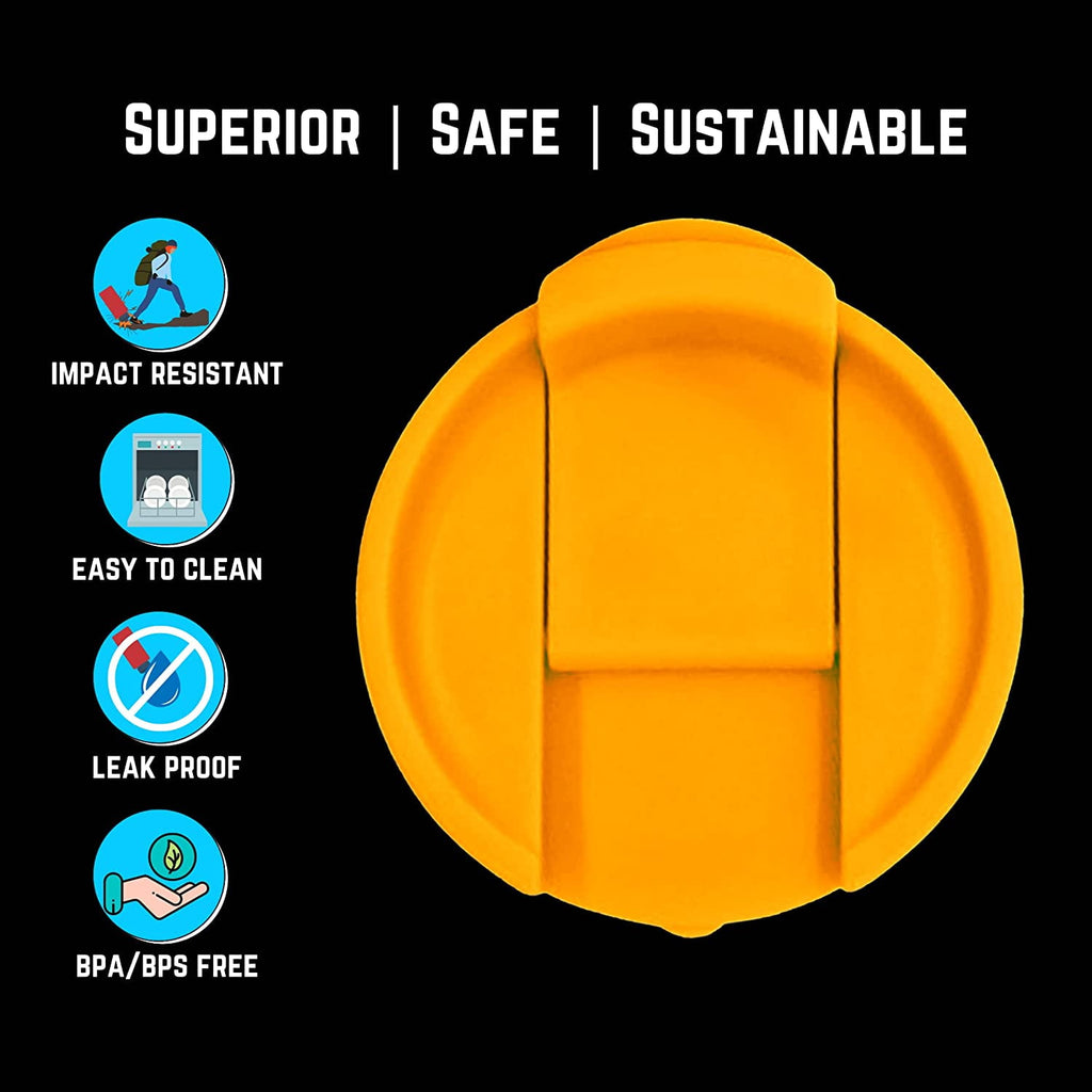NuRich Hydro Wide Mouth Flip and Sip Replacement Coffee Lid or Cap Accessories Compatible with Hydroflask, Nalgene, and Many More Top Water Bottle Brands Sizes 12 16 18 20 32 40 64 Ounce M225K