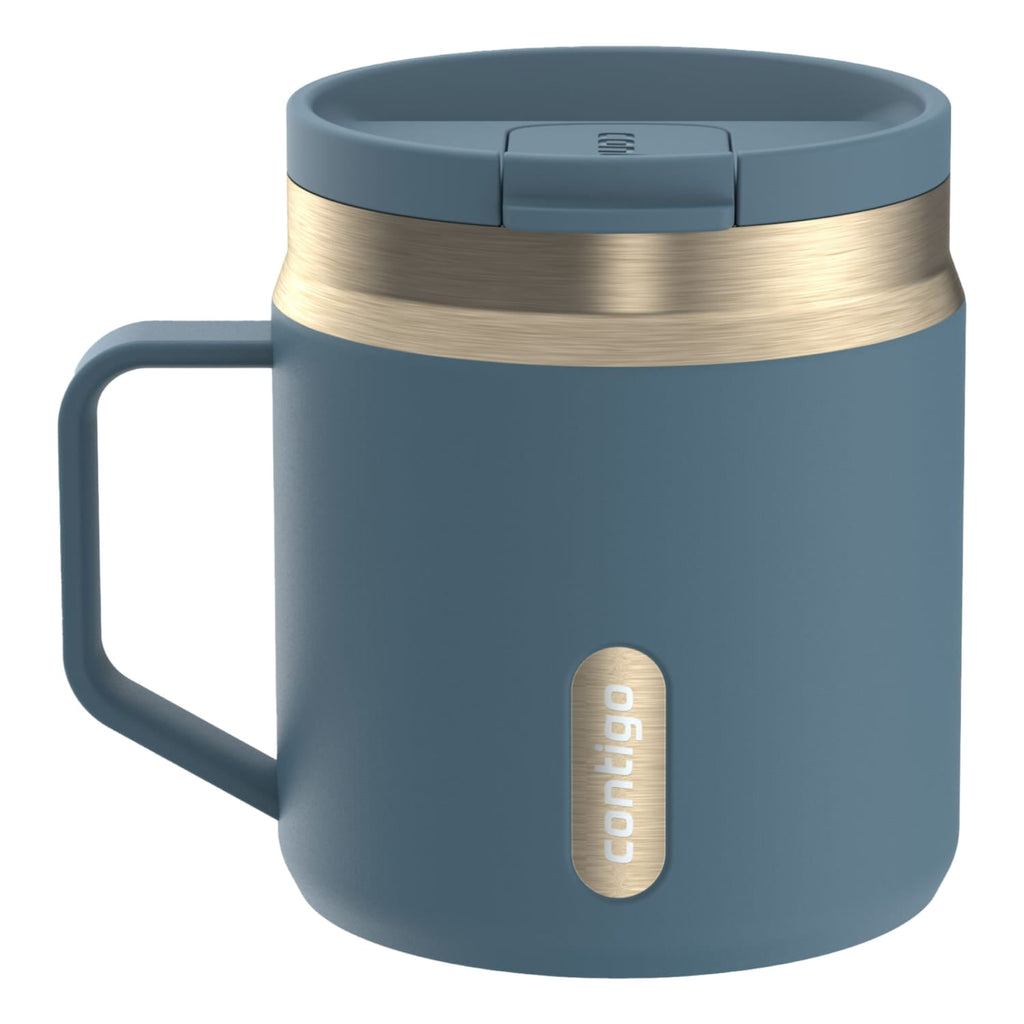 Contigo SnapSeal Leakproof Stainless Steel Reusable Travel Tumbler,Black/Bronze, 14 oz M27E