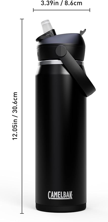 CamelBak Thrive™ Flip Straw Insulated Stainless Steel Water Bottle, 25 oz, Sierra Red M340L