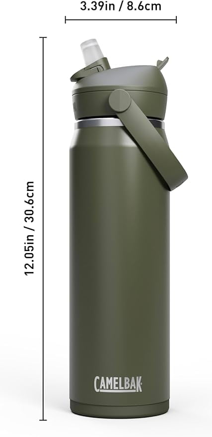 CamelBak Thrive™ Flip Straw Insulated Stainless Steel Water Bottle, 25 oz, Sierra Red M340L