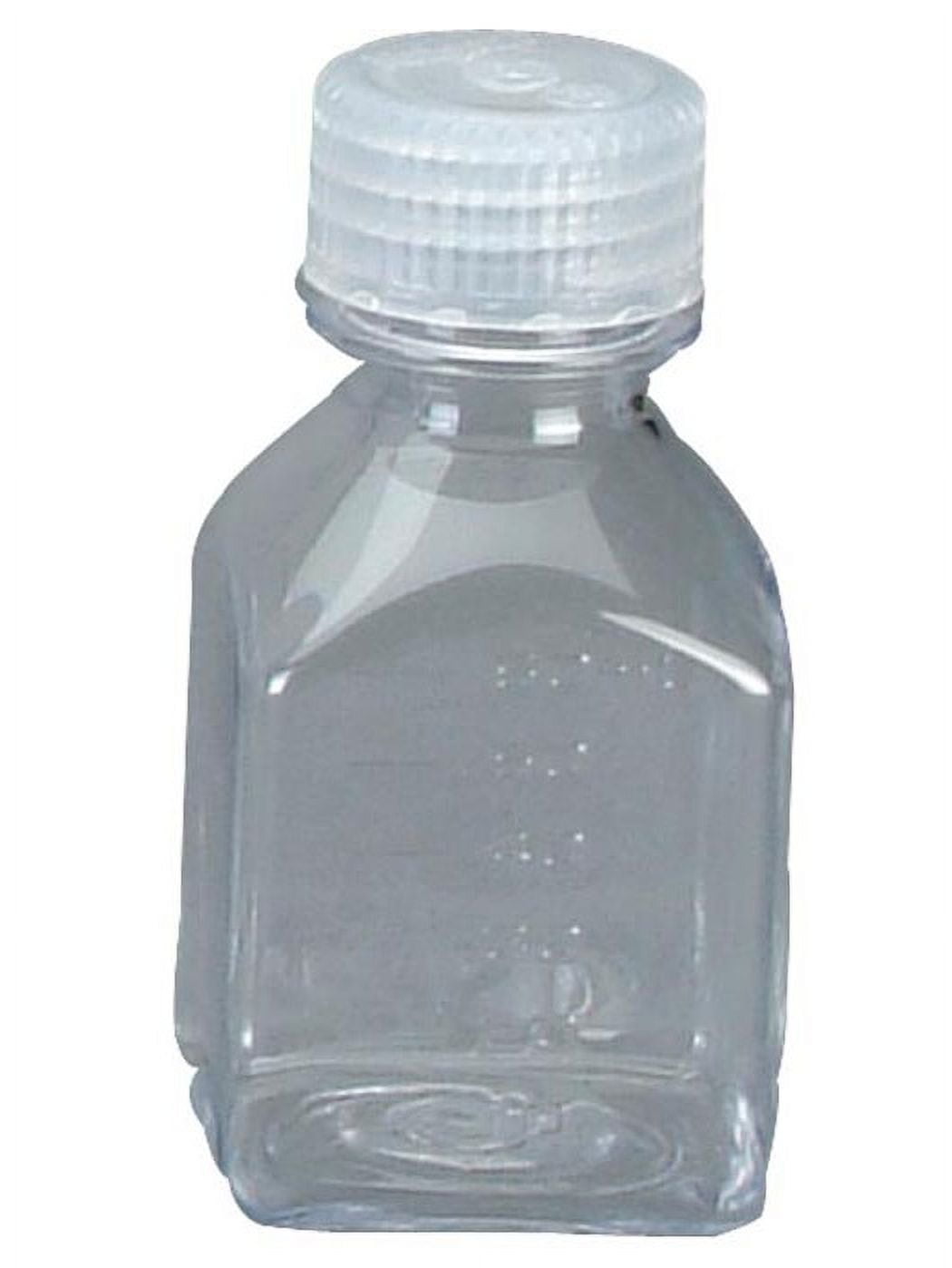 Nalgene Transparent Lexan Polycarbonate Square Storage Bottle - 8 oz. - Clear M184Q