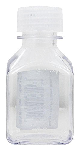 Nalgene Transparent Lexan Polycarbonate Square Storage Bottle - 8 oz. - Clear M184Q