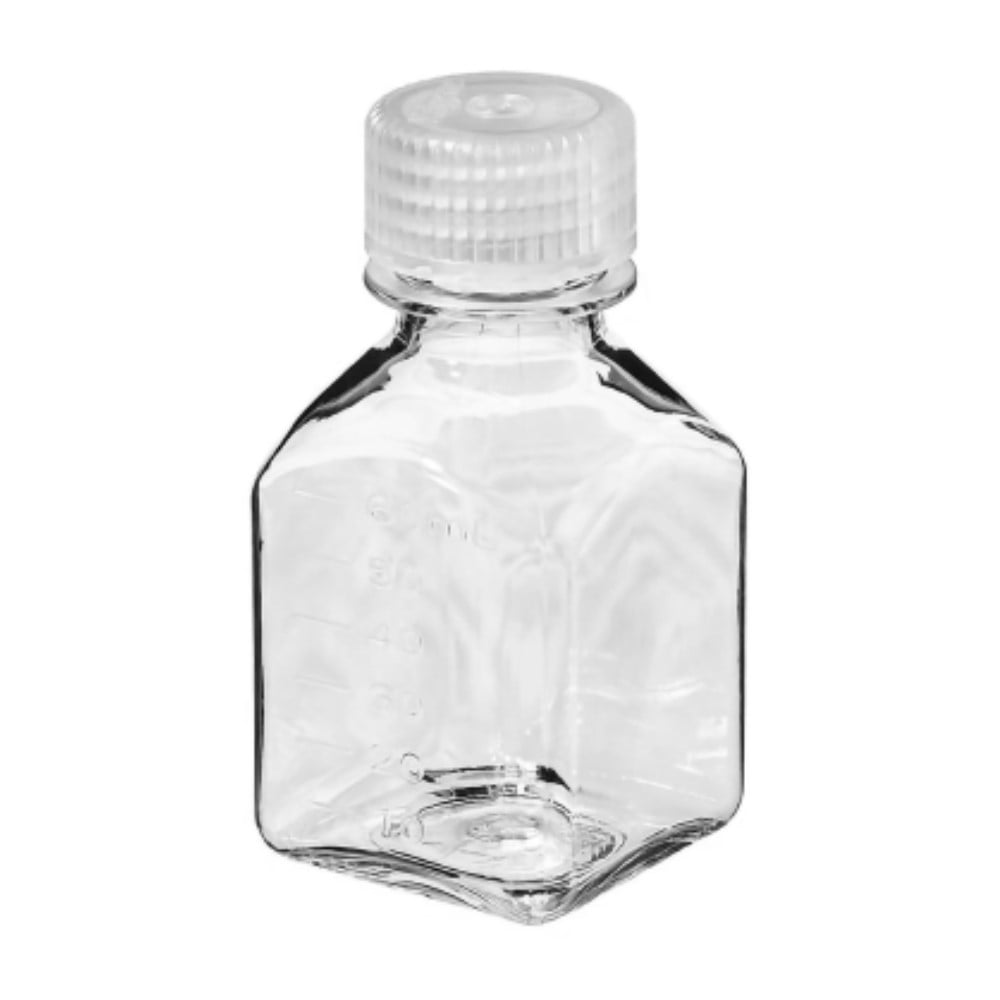 Nalgene Transparent Lexan Polycarbonate Square Storage Bottle - 8 oz. - Clear M184Q