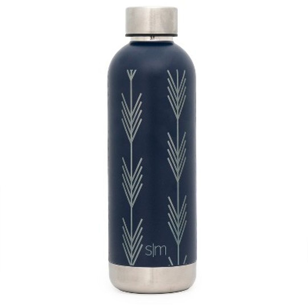 simple modern bolt arrows 17oz water bottle stainless steel deep ocean blue M419U
