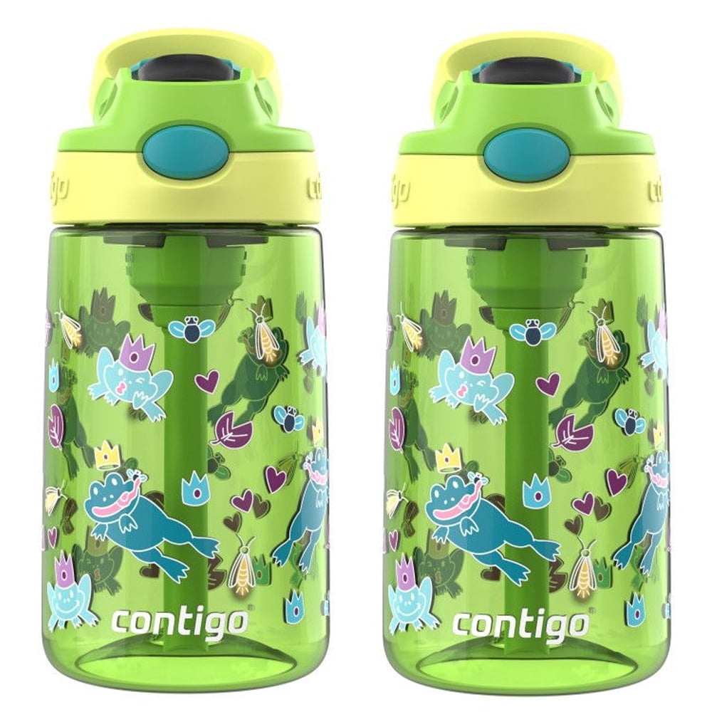 Contigo Kid's 14 oz. Aubrey Water Bottle 2-Pack - Bunnies/Frog M22F