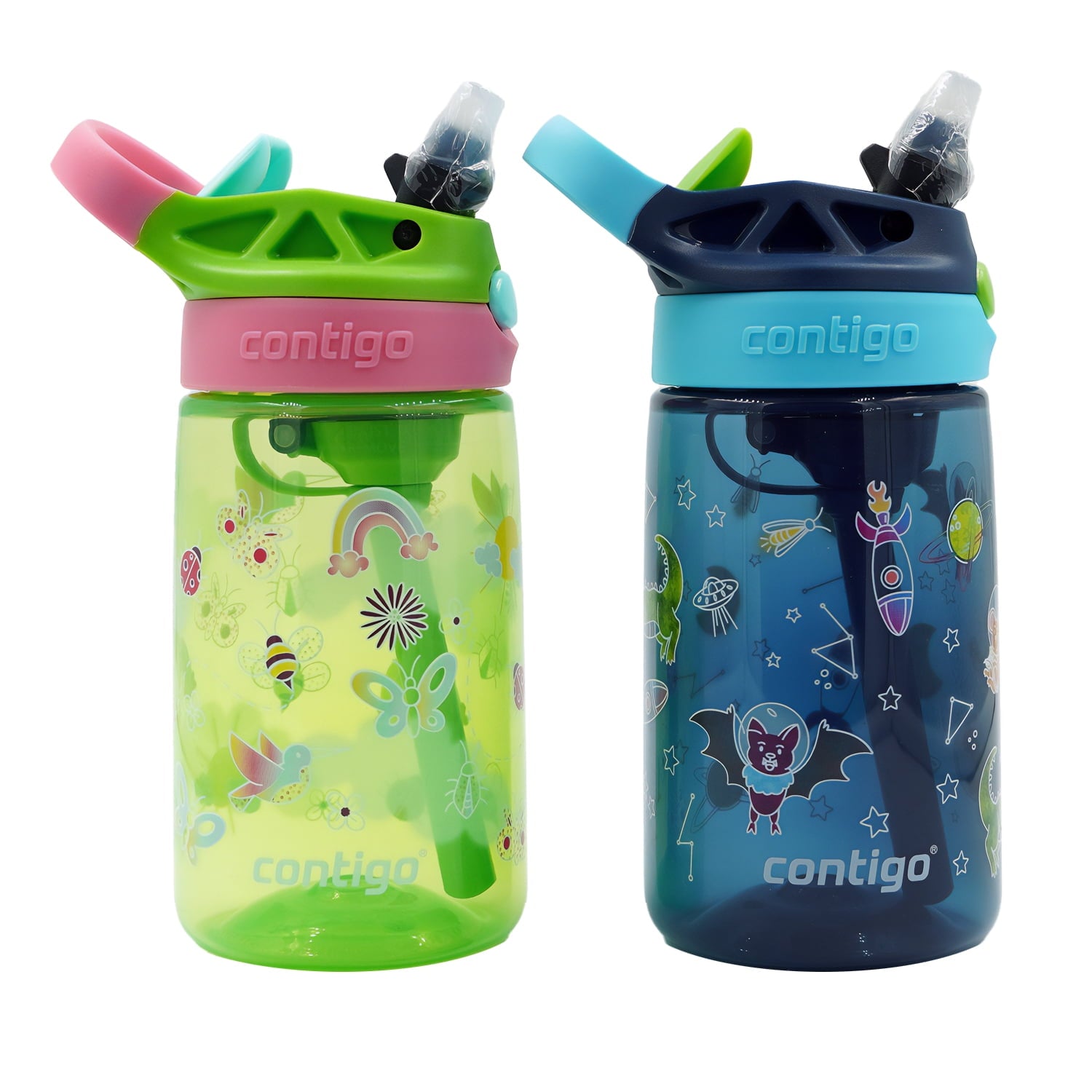 Contigo Kid's 14 oz. Aubrey Water Bottle 2-Pack - Bunnies/Frog M22F