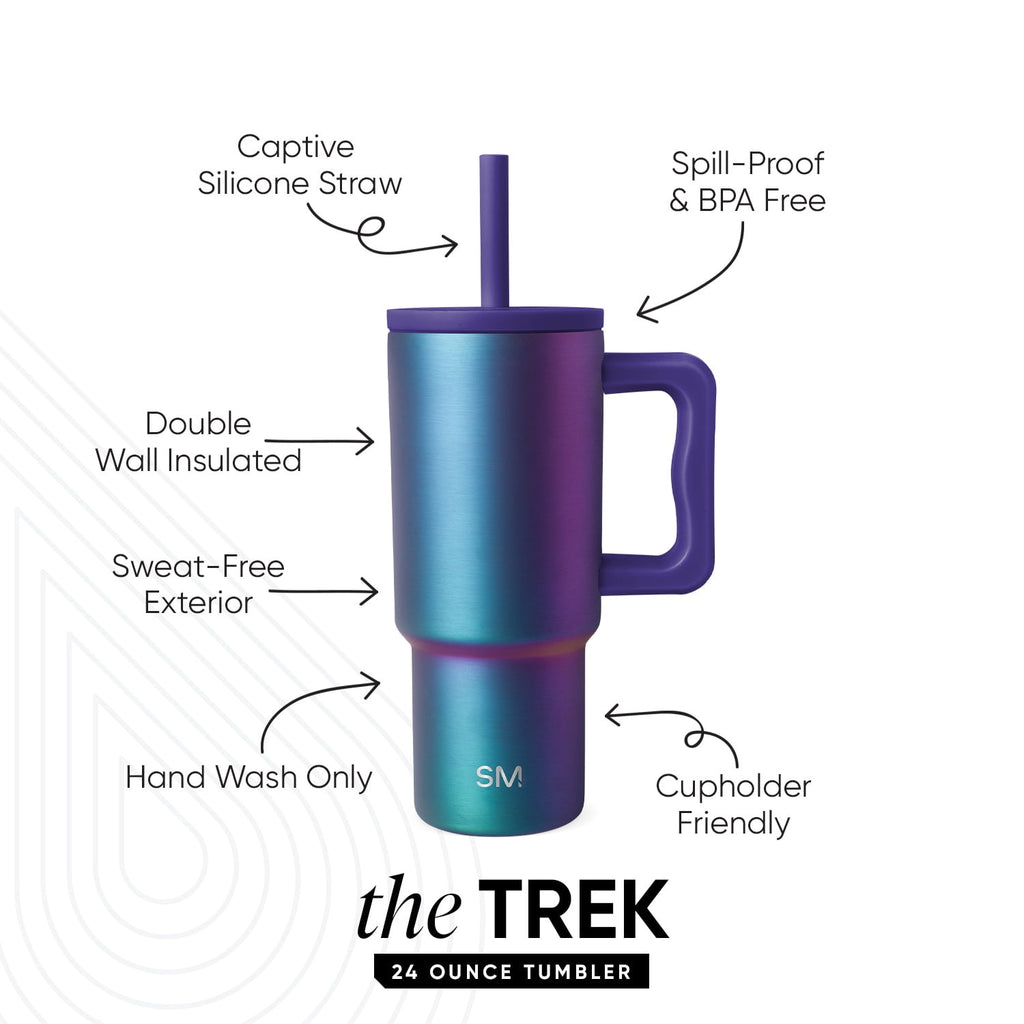 Simple Modern 24oz Trek Tumbler with handle and Silicone Straw Lid | Asteroid M411Q