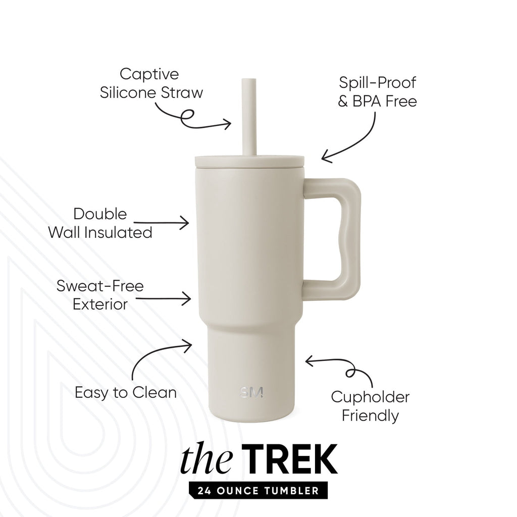 Simple Modern 24oz Trek Tumbler with handle and Silicone Straw Lid | Asteroid M411Q
