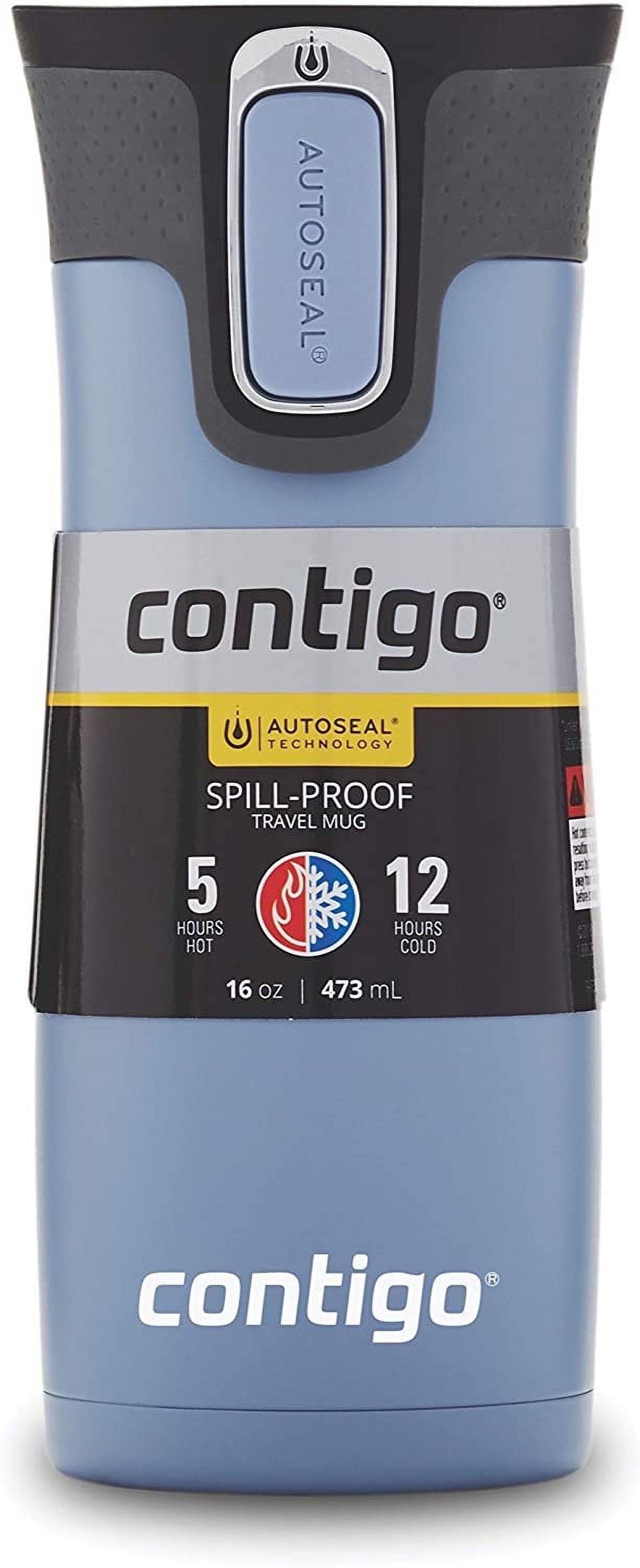 Contigo AUTOSEAL West Loop 2.0 Travel Mug, 16 oz., Stainless Steel with Black Button M98B