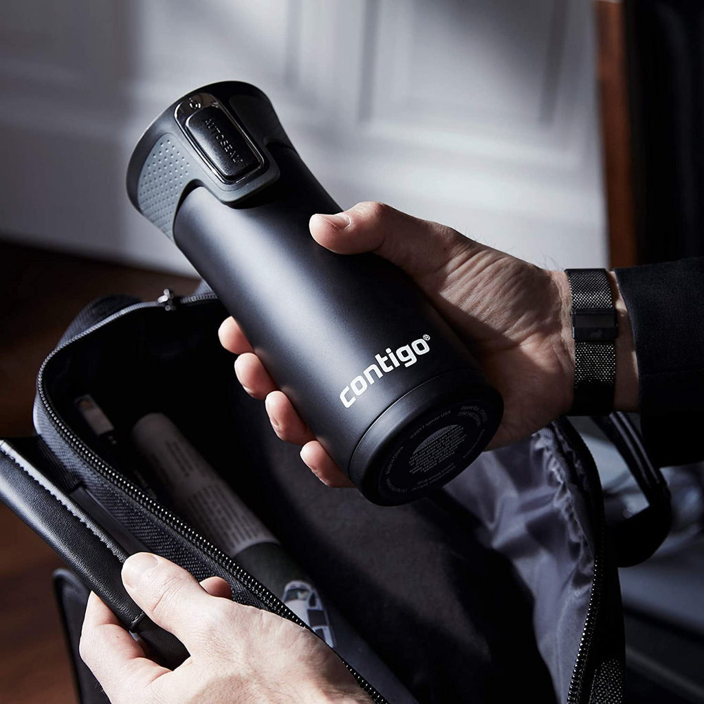 Contigo AUTOSEAL West Loop 2.0 Travel Mug, 16 oz., Stainless Steel with Black Button M98B