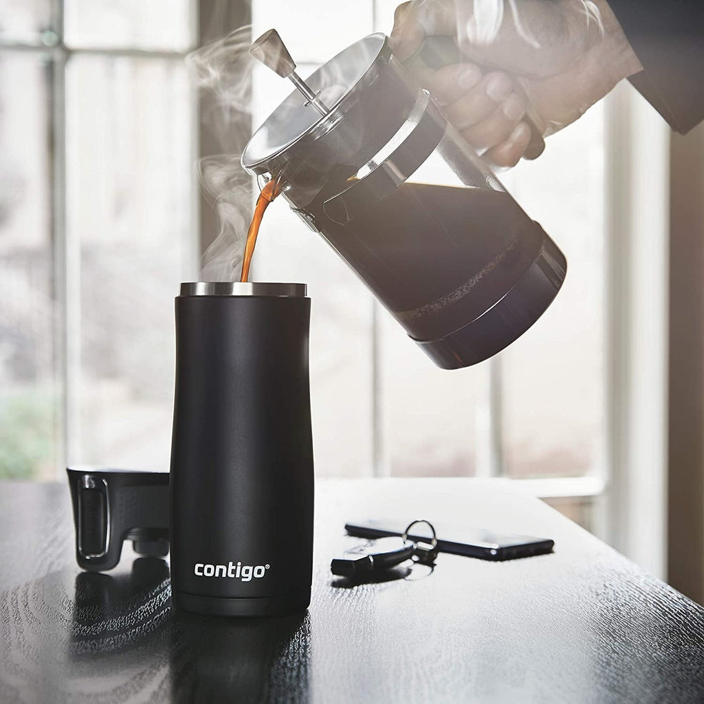 Contigo AUTOSEAL West Loop 2.0 Travel Mug, 16 oz., Stainless Steel with Black Button M98B