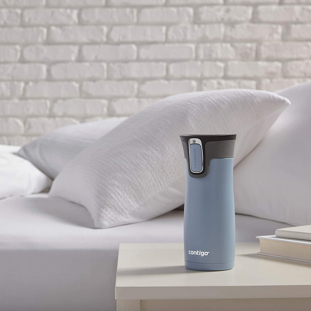 Contigo AUTOSEAL West Loop 2.0 Travel Mug, 16 oz., Stainless Steel with Black Button M98B