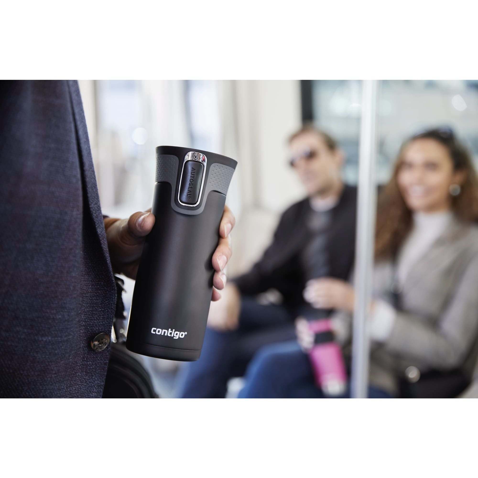 Contigo AUTOSEAL West Loop 2.0 Travel Mug, 16 oz., Stainless Steel with Black Button M98B