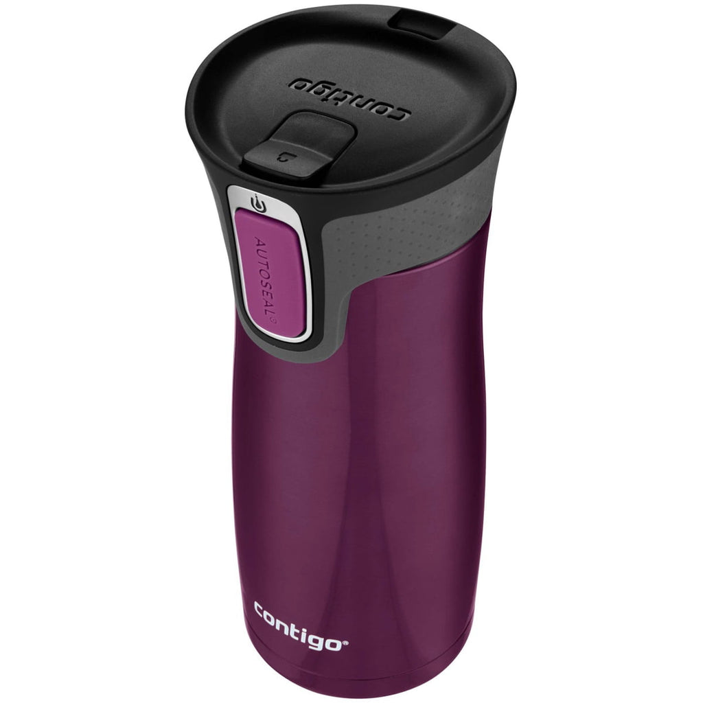 Contigo AUTOSEAL West Loop 2.0 Travel Mug, 16 oz., Stainless Steel with Black Button M98B