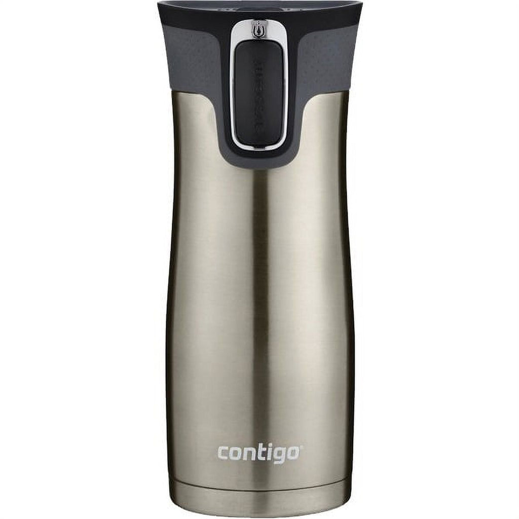 Contigo AUTOSEAL West Loop 2.0 Travel Mug, 16 oz., Stainless Steel with Black Button M98B