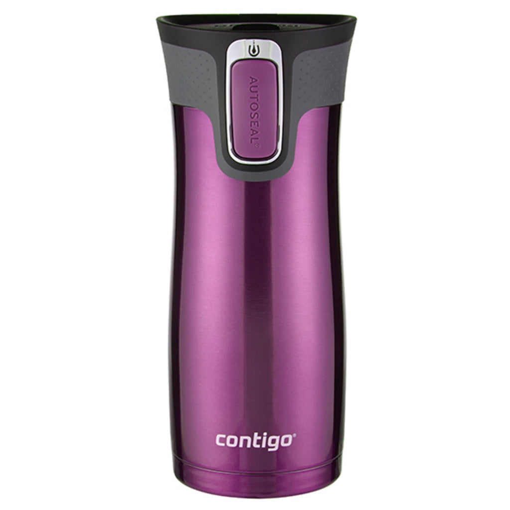 Contigo AUTOSEAL West Loop 2.0 Travel Mug, 16 oz., Stainless Steel with Black Button M98B